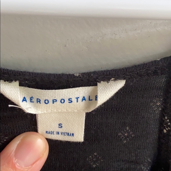 Aeropostale Black Print Halter Top Size Small - Picture 2 of 4